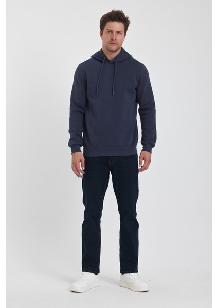 3 Ip Şardonlu Kapuşonlu Cepsiz Sweatshirt RD24KE054902