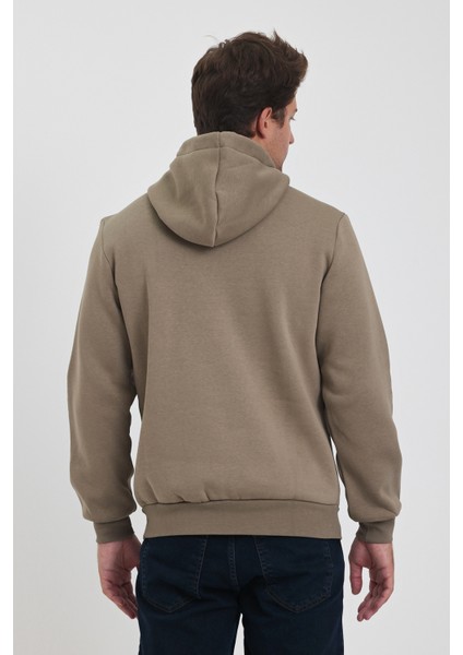 3 Ip Şardonlu Kapuşonlu Cepsiz Sweatshirt RD24KE054902