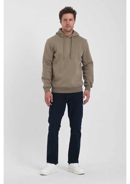 3 Ip Şardonlu Kapuşonlu Cepsiz Sweatshirt RD24KE054902