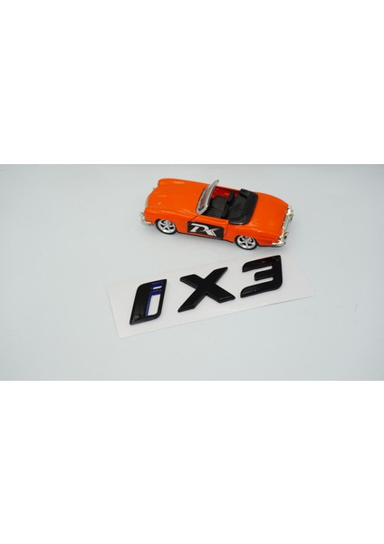 Yeni Ix3 Bagaj Siyah Kırmızı Abs Yazı Logo Bmw Ile Uyumlu modelleri