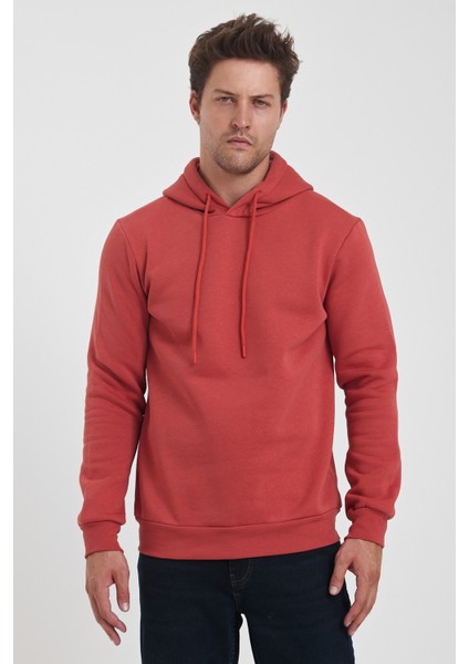 3 Ip Şardonlu Kapuşonlu Cepsiz Sweatshirt RD24KE054902