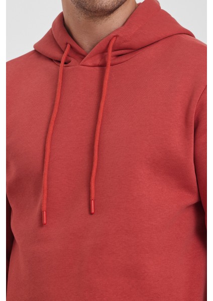 3 Ip Şardonlu Kapuşonlu Cepsiz Sweatshirt RD24KE054902