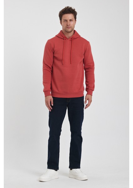 3 Ip Şardonlu Kapuşonlu Cepsiz Sweatshirt RD24KE054902