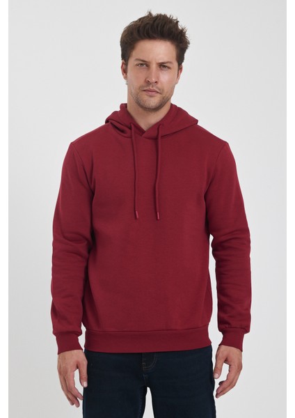 3 Ip Şardonlu Kapuşonlu Cepsiz Sweatshirt RD24KE054902
