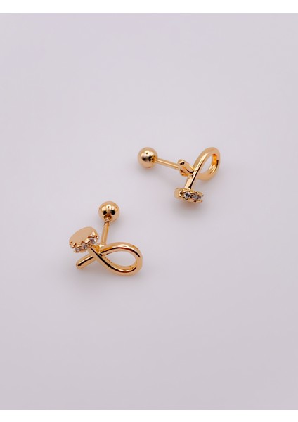 Cerrrahi Çelik Piercing ( Pirsing ) Taşlı Tasarım Çivi Tragus Helix Piercing (1ADET)
