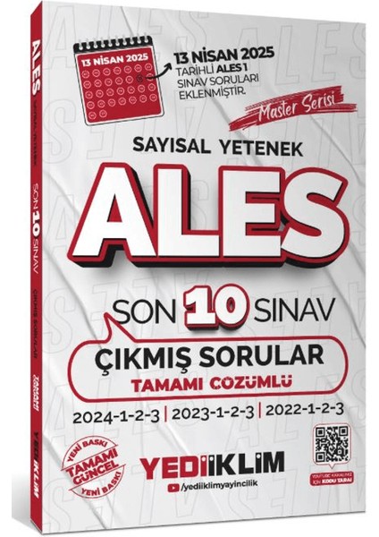 Ales Master Serisi Sayısal Yetenek Tamamı Çözümlü Son 10 Sınav Çıkmış Sorular