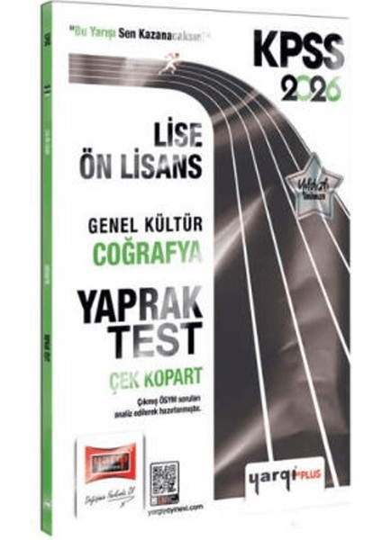 2026 Kpss Lise-Ön Lisans Genel Kültür Coğrafya Çek Kopart Yaprak Test