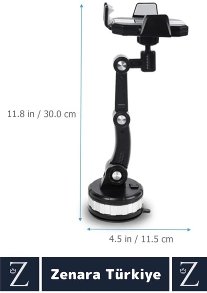 Premium 4.7-6.7 Inç Uyumlu 360 Derece Dönen Ayarlanabilir 3 Kademeli Çok Fonksiyonlu Telefon Tutucu indirimleri