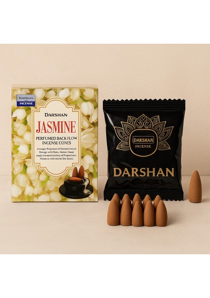 Yasemin Geri Akış Tütsü 10'lu | Jasmine Perfumed Backflow Incense Cones | Rahatlık Verici ve Dinginleştirici Koku modelleri