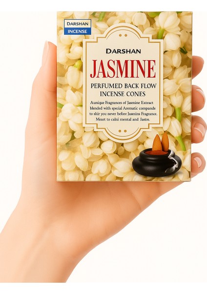 Yasemin Geri Akış Tütsü 10'lu | Jasmine Perfumed Backflow Incense Cones | Rahatlık Verici ve Dinginleştirici Koku indirimleri