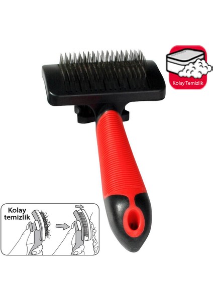 Karlıe Fırça U:18,5cm G:10,5cm Kırmızı-Siyah Yktsn