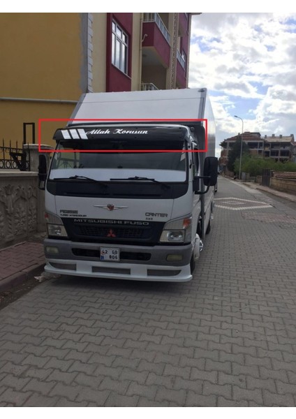 GARAGE453 Mitsubishi Temsa F839 859 Ön Cam Güneşliği Mika Parlak Siyah