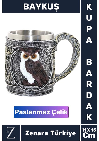 Premium Dekoratif Genç Yetişkin Eğlenceli Tasarım Figür Paslanmaz Çelik Kupa Bardak