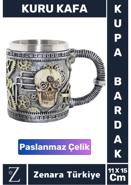 Premium Dekoratif Genç Yetişkin Eğlenceli Tasarım Figür Paslanmaz Çelik Kupa Bardak