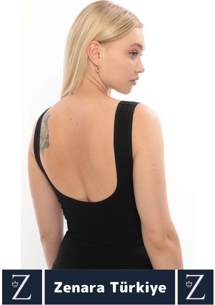 Özel Model Göğüs Toparlayan Sarkma Önleyen Gündelik Spor Kullanım Kalın Askılı Fitilli Crop Büstiyer