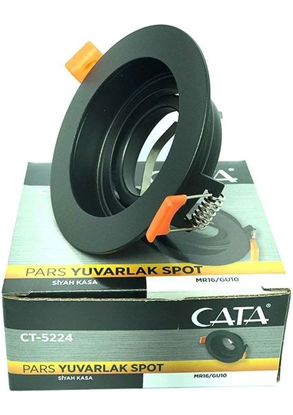 CT-5224 Pars Spot Yuvarlak Siyah Boş Kasa