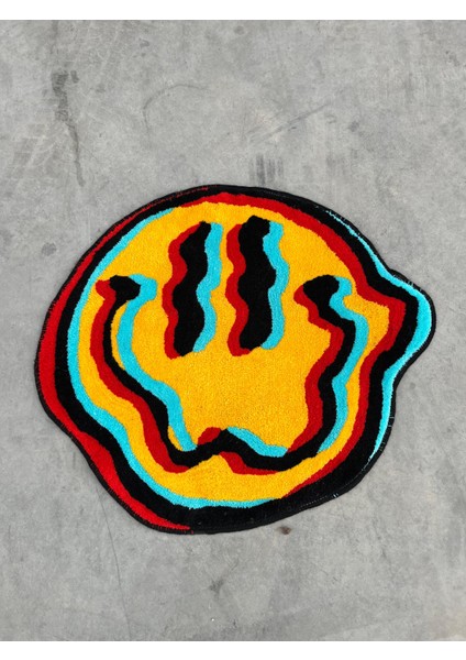 El Yapımı Neon Smile Tufting Halı