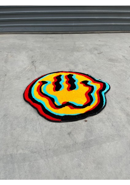 El Yapımı Neon Smile Tufting Halı