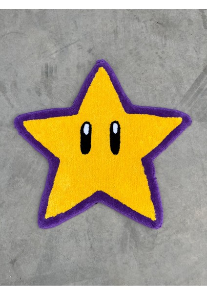 El Yapımı Super Mario Yıldız Tufting Halı