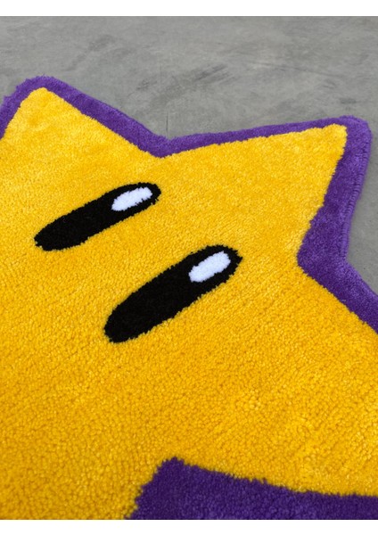 El Yapımı Super Mario Yıldız Tufting Halı