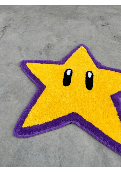 El Yapımı Super Mario Yıldız Tufting Halı