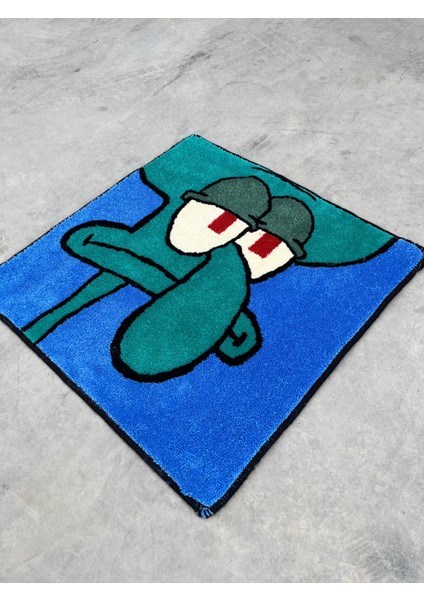 El Yapımı Sunger Bob Squidward Tufting Halı