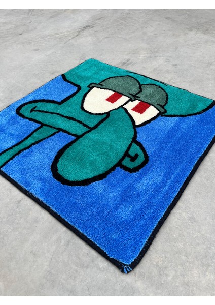El Yapımı Sunger Bob Squidward Tufting Halı