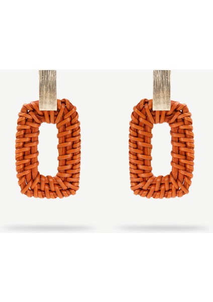 Rattan Detaylı Küpe