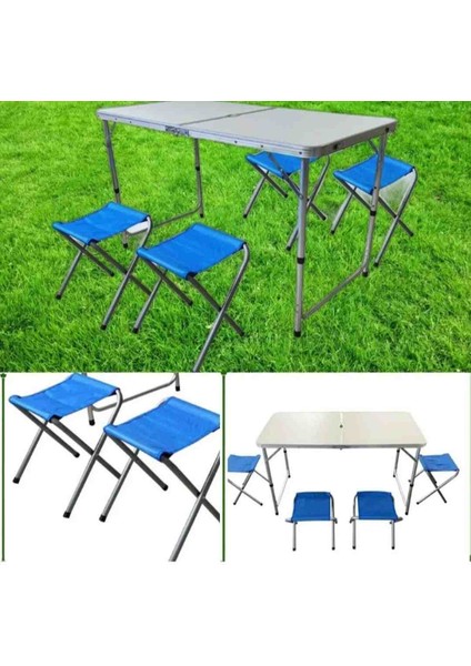 4 Tabureli Katlanır Kamp Masa Sati modelleri