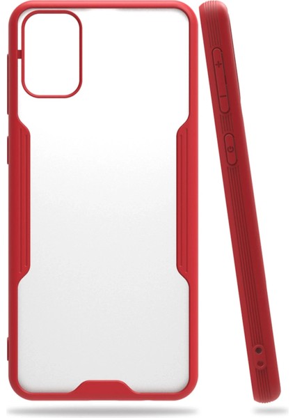 Samsung Galaxy M31 Kılıf Platin Silikon - Kırmızı Ferrg
