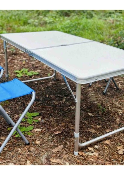 4 Tabureli Katlanır Kamp Masa Sati