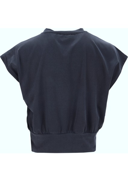 D5SL-TST3509 Antrasit Bisiklet Yaka Relaxed Düz Kadın T-Shirt fiyatları