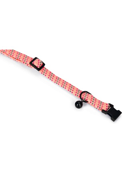 Kedi Boyun Tasması, Zilli, Pembe, 24,5-33CM Yktsn