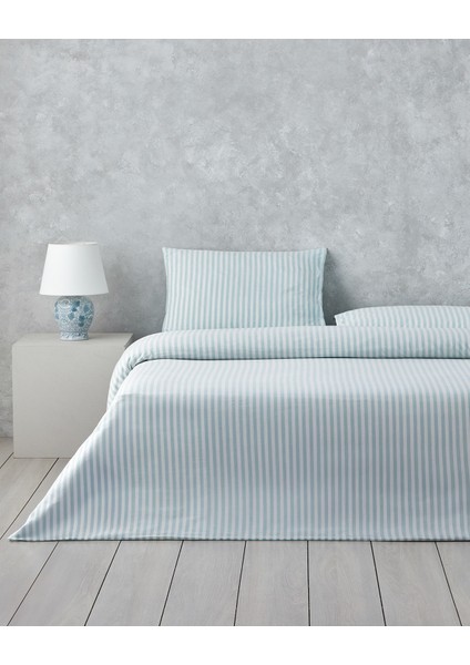 Soft Streaks Ipliği Boyalı Çift Kişilik Nevresim Takımı 200X220 cm Yeşil