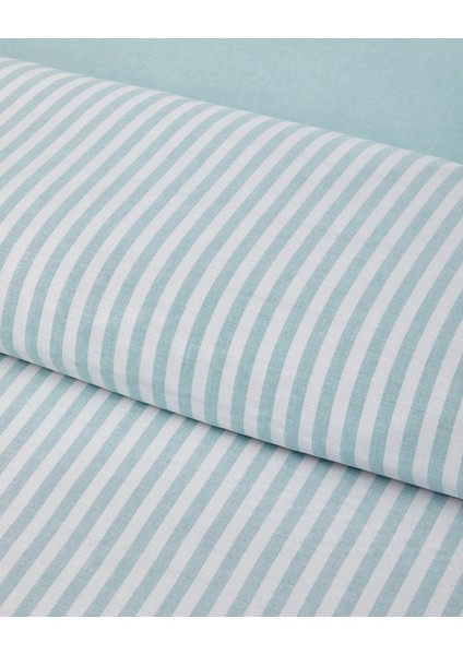 Soft Streaks Ipliği Boyalı Çift Kişilik Nevresim Takımı 200X220 cm Yeşil modelleri