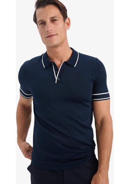 Standart Fit Polo Yaka Triko Kısa Kollu Tişört E3251AX25SM