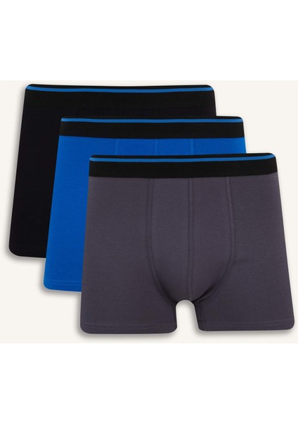 Regular Fit 3'lü Boxer E7208AX25SM