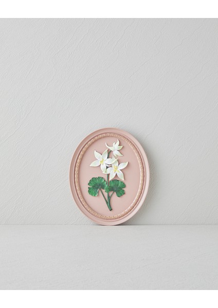 Flowers Duvar Aksesuarı 21X17X2 cm Pembe