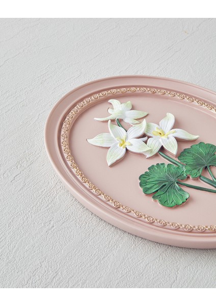 Flowers Duvar Aksesuarı 21X17X2 cm Pembe