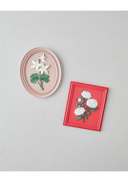 Flowers Duvar Aksesuarı 21X17X2 cm Pembe