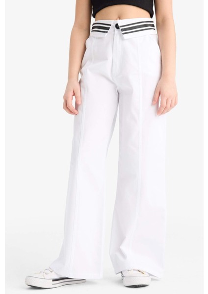 Kız Çocuk Wide Leg Geniş Paça Pamuklu Pantolon E1749A825SM fırsatları