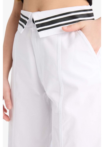 Kız Çocuk Wide Leg Geniş Paça Pamuklu Pantolon E1749A825SM indirimleri