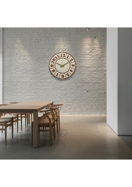 Retro Elegance Ahşap Duvar Saati