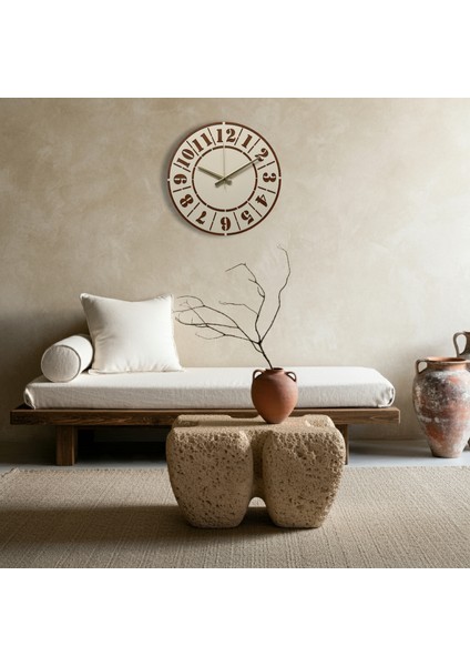 Retro Elegance Ahşap Duvar Saati