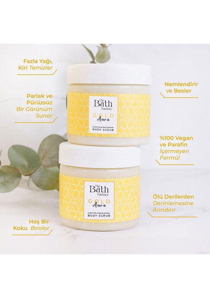 Gold Aura Vücut Peelingi + Gold Aura Duş Jeli