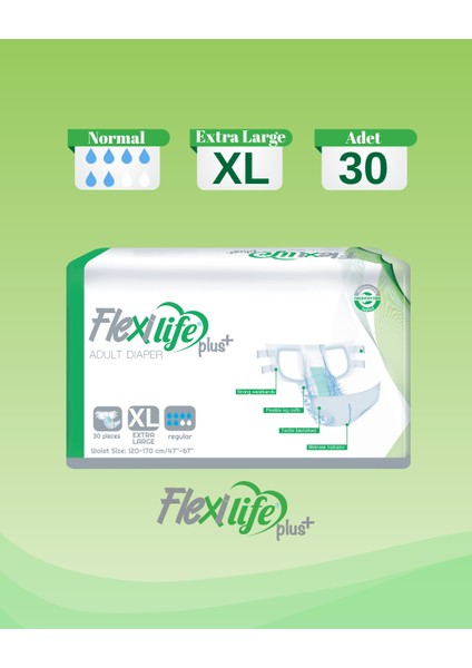 Plus Bel Bantlı Ekstra Büyük Boy Hasta Bezi 30'lu