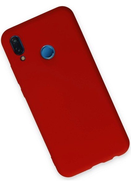 Huawei P20 Lite Kılıf Nano Içi Kadife Silikon - Kırmızı Ferrg