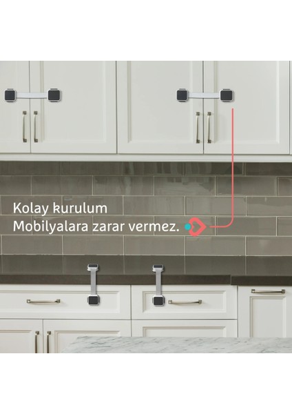 Xtraguard Çok Amaçlı Çocuk Emniyet Kilidi - Çift Etkili, 1 adet
