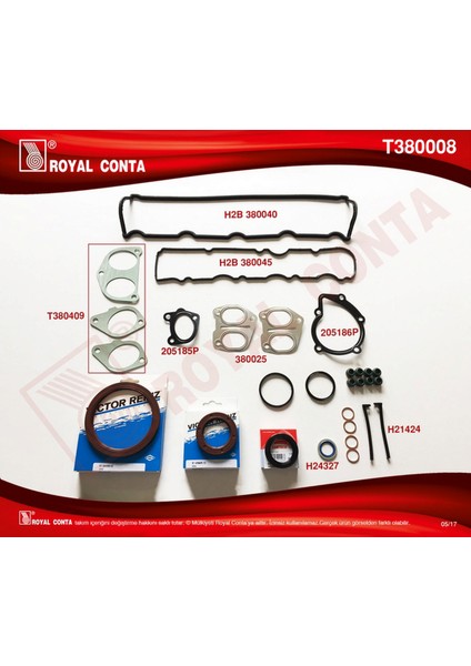 Motor Takim Conta Keçeli Lastikli PARTNER-BERLINGO-C15-JUMPY-XSARA 1.9 Dw8 Gnzrz