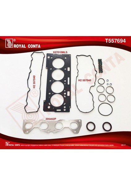 Üst Takim Contasi Skt Keçeli Reinz S.lastikli P206-P207-P307-P308 1.6 16V TU5JP4 Gnzrz